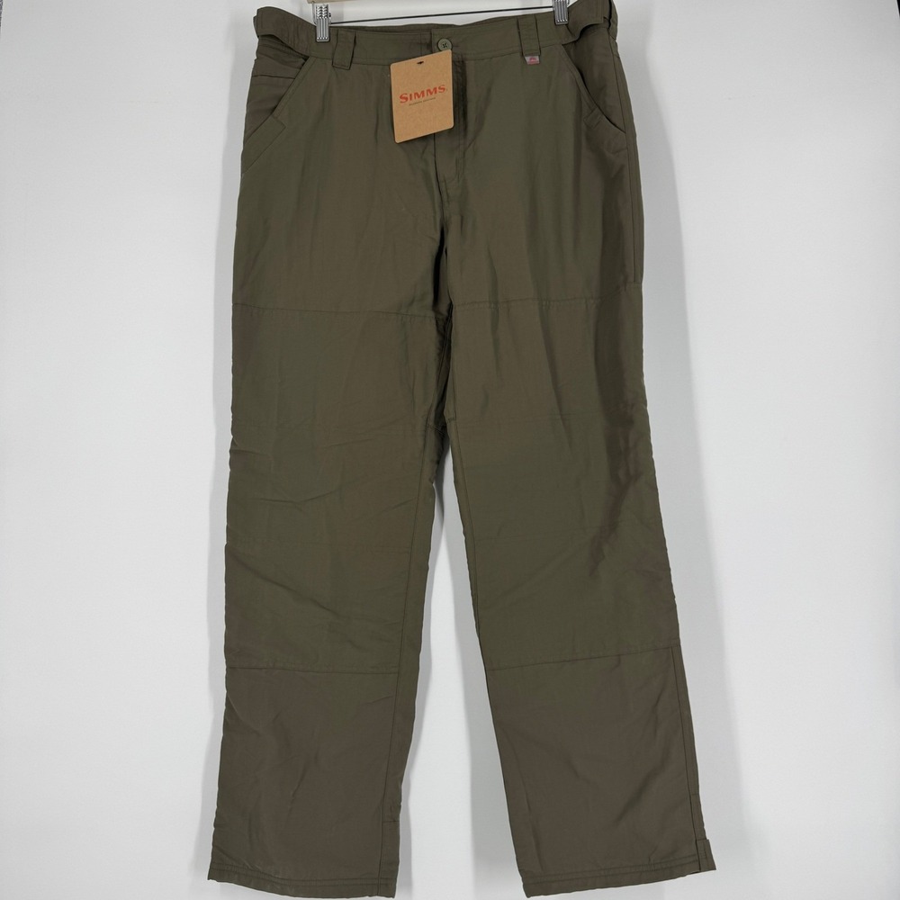 NEW Simms Coldweather Pant Mens Large Dark Stone Fleece Lined Fishing Hiking